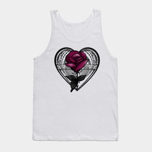 Rose and heart Tank Top